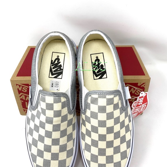 VANS Slip On Checkerboard Silver Women’s - Picture 7 of 8